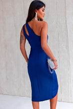 Load image into Gallery viewer, Ruched Cutout Single Shoulder Dress