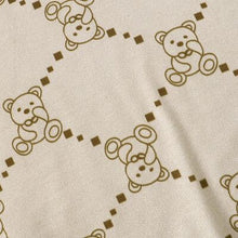 Load image into Gallery viewer, Bear Print Round Neck Top and Elastic Waist Pants Set