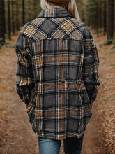 Load image into Gallery viewer, Plaid Snap Down Long Sleeve Shacket