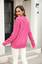 Load image into Gallery viewer, Round Neck Ribbed Long Sleeve Sweater