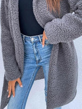 Load image into Gallery viewer, Collared Neck Long Teddy Coat