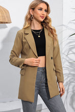 Load image into Gallery viewer, Lapel Neck Long Sleeve Blazer with Pockets