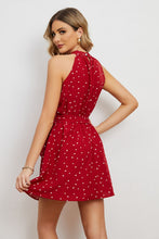 Load image into Gallery viewer, Printed Tie Waist Mini Dress