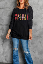 Load image into Gallery viewer, Round Neck Long Sleeve SPOOKY SEASON Graphic Sweatshirt