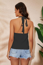 Load image into Gallery viewer, Rainbow Stripe Halter Neck Knit Tank