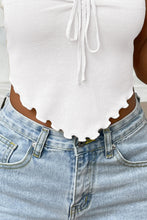 Load image into Gallery viewer, Straight Neck Tie Front Knit Top