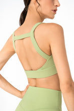 Load image into Gallery viewer, Open Back Pleated Detail Sports Bra