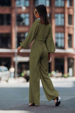 Load image into Gallery viewer, Cutout Long Sleeve Top and Wide Leg Pants Set