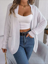 Load image into Gallery viewer, Open Front Long Sleeve Cardigan with Pockets