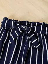 Load image into Gallery viewer, Baby Girl Frill Trim Cropped Top and Striped Pants Set