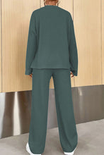 Load image into Gallery viewer, Ribbed Half Button Top and Pants Set