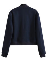 Load image into Gallery viewer, Snap Down Baseball Collar Long Sleeve Jacket