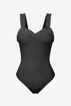 Load image into Gallery viewer, Ribbed Ruffle Trim Sleeveless Bodysuit
