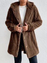 Load image into Gallery viewer, Button Down Hooded Coat