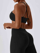 Load image into Gallery viewer, Cropped Halter Neck Sports Bra