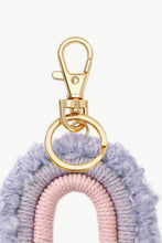 Load image into Gallery viewer, Fringe Trim Rainbow Key Chain