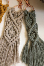 Load image into Gallery viewer, Assorted 4-Pack Macrame Fringe Keychain
