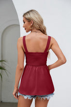 Load image into Gallery viewer, Smocked Square Neck Babydoll Tank