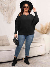 Load image into Gallery viewer, Full Size Boat Neck Batwing Sleeve Sweater