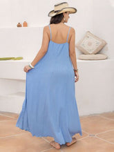 Load image into Gallery viewer, Frill Scoop Neck Maxi Cami Dress