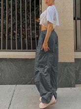 Load image into Gallery viewer, Drawstring Waist Cargo Pants