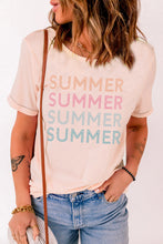 Load image into Gallery viewer, SUMMER Cuffed Round Neck Tee