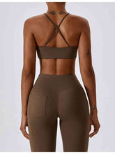 Load image into Gallery viewer, Cropped Halter Neck Sports Bra