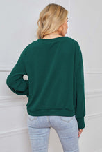 Load image into Gallery viewer, Round Neck Dropped Shoulder Pullover Sweater
