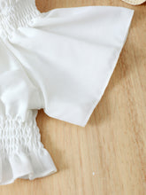 Load image into Gallery viewer, Baby Girl Frill Trim Cropped Top and Striped Pants Set