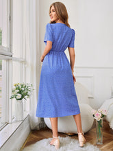 Load image into Gallery viewer, Printed Decorative Button Slit Dress