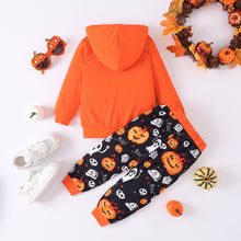 Load image into Gallery viewer, BOO Kids Graphic Long Sleeve Hoodie and Printed Pants Set