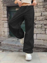 Load image into Gallery viewer, Drawstring Waist Parachute Pants