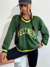Load image into Gallery viewer, WELLNESS Graphic V-Neck Sweatshirt