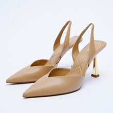 Load image into Gallery viewer, PU Leather Point Toe Stiletto Heel Pumps