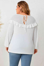 Load image into Gallery viewer, Plus Size Ruffled Round Neck Long Sleeve Blouse