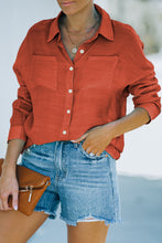 Load image into Gallery viewer, Button-Up Shirt with Breast Pockets