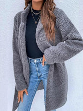 Load image into Gallery viewer, Collared Neck Long Teddy Coat