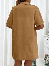 Load image into Gallery viewer, Button Up Shirt and Drawstring Shorts Set