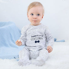 Load image into Gallery viewer, Baby 3 Piece Printed Long Sleeve Footed Jumpsuit