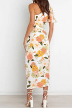 Load image into Gallery viewer, Floral One-Shoulder Tied Tulip Hem Dress