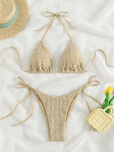 Load image into Gallery viewer, Textured Tied Two-Piece Bikini Set