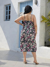 Load image into Gallery viewer, Plus Size Floral Slit Cami Dress