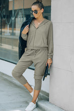 Load image into Gallery viewer, Zip-Up Long Sleeve Top and Pants Set