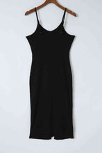 Load image into Gallery viewer, Decorative Button Slit Midi Dress