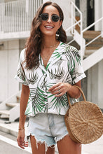 Load image into Gallery viewer, Botanical Print Button Front Lapel Collar Shirt