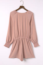 Load image into Gallery viewer, Tied Flounce Sleeve Plunge Romper