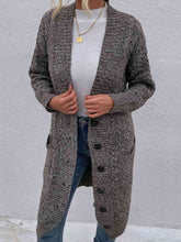 Load image into Gallery viewer, Button Down Longline Cardigan with Pockets