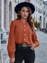 Load image into Gallery viewer, Round Neck Puff Sleeve Shirt