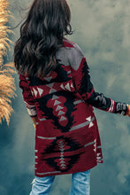 Load image into Gallery viewer, Geometric Open Front Pocketed Cardigan