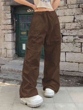 Load image into Gallery viewer, Drawstring Waist Parachute Pants